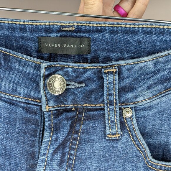 Silver Jeans Suki Skinny Crop Jeans Blue Size 26 - Picture 4 of 4